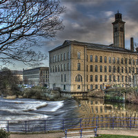 Buy canvas prints of Salts Mill by Andrew Holland