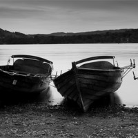Buy canvas prints of Boats on Windermere by Andrew Holland