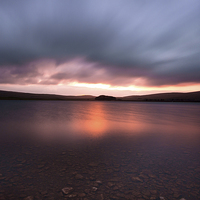 Buy canvas prints of  Malham Tarn at Sunset by Andrew Holland