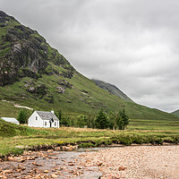 Buy canvas prints of Lagangarth Hut at the foot of Etive Mor by Michelle PREVOT