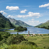 Buy canvas prints of Loch Shiel, and Glenfinnan Memorial by Michelle PREVOT