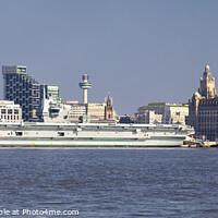Buy canvas prints of Carrier R08 HMS Queen Elizabeth II. Liverpool 2022 by Rob Lester