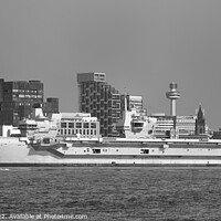 Buy canvas prints of Carrier R08 Queen Elizabeth II on Liverpool visit by Rob Lester