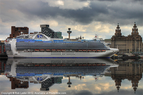 Crown Princess in the mirror Picture Board by Rob Lester