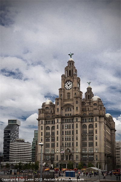 Liverpool`s Liver Building. Picture Board by Rob Lester