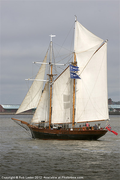 Tall ship on the Mersey Picture Board by Rob Lester