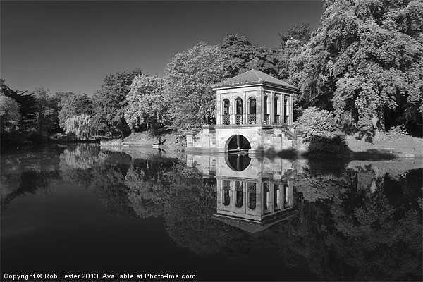 Birkenhead park lake, reflections Picture Board by Rob Lester