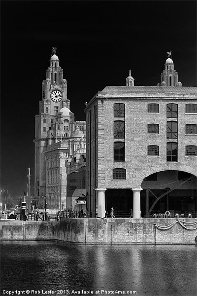 Albert dock and Liver building Picture Board by Rob Lester
