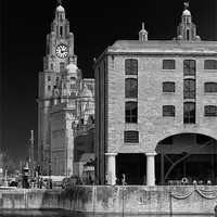 Buy canvas prints of Albert dock and Liver building by Rob Lester