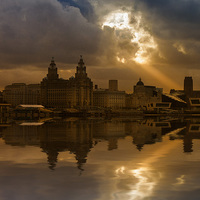 Buy canvas prints of Liverpool morning by Rob Lester