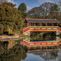 Buy canvas prints of Reflections of the Swiss Bridge by Rob Lester