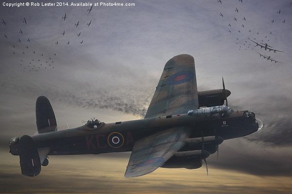 Lancaster Bomb run Picture Board by Rob Lester