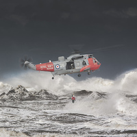 Buy canvas prints of  Sea King Rescue by Rob Lester