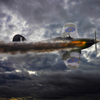Buy canvas prints of  A hero`s last Flight.. Hurricane by Rob Lester