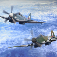 Buy canvas prints of  The last 2 spitfires  by Rob Lester