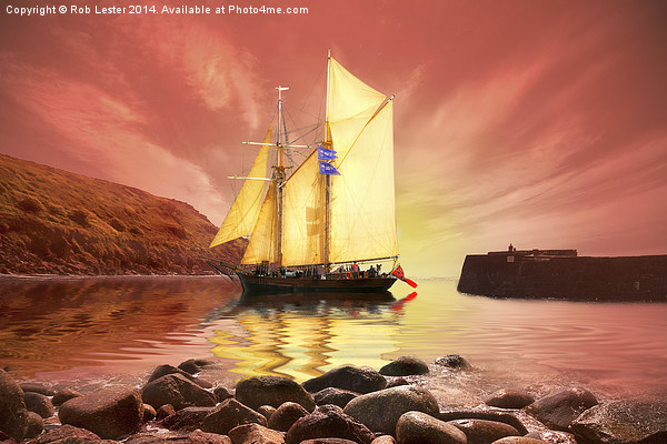  Sunset Sails Picture Board by Rob Lester