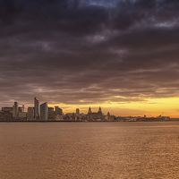 Buy canvas prints of  Mersey sunrise by Rob Lester