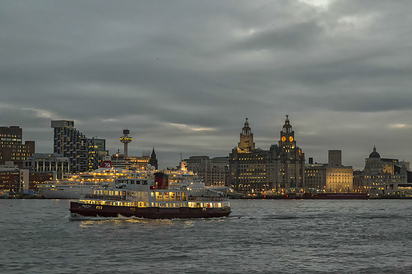  Ferry across the Mersey, Royal Iris Picture Board by Rob Lester