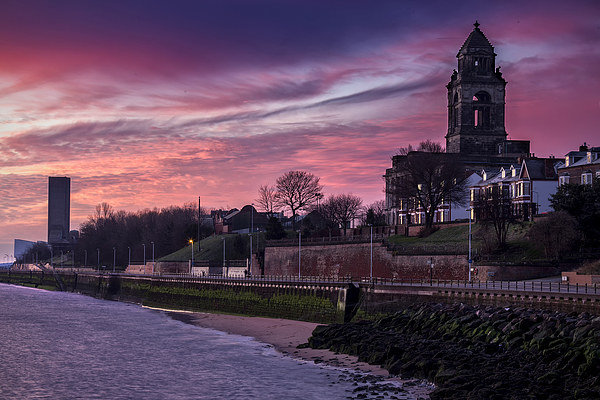  Civic sunrise, Wallasey Picture Board by Rob Lester