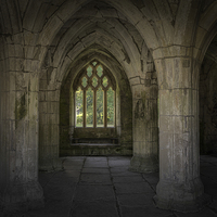 Buy canvas prints of Valle Crucis Abbey HDR by Rob Lester