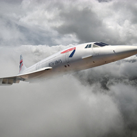 Buy canvas prints of  The Mighty  Concorde Soars by Rob Lester