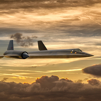 Buy canvas prints of " Eye in the Sky". Blackbird SR 71 by Rob Lester