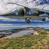 Buy canvas prints of British Aerospace-Mcdonnell Douglas AV-8c Harrier by Rob Lester