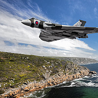 Buy canvas prints of Vulcan crosses the Iron Coast by Rob Lester