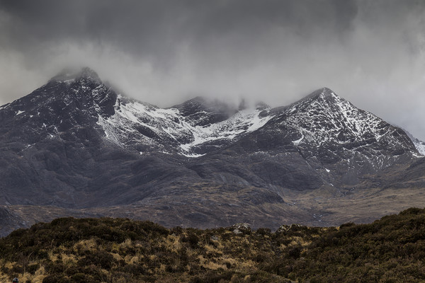 The dark, forboding Cuillins, Skye Picture Board by Rob Lester
