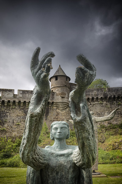 Statue for Peace, Fougeres Picture Board by Rob Lester