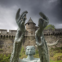 Buy canvas prints of Statue for Peace, Fougeres by Rob Lester