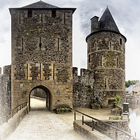 Buy canvas prints of Chateau de Fougeres,Gatehouse by Rob Lester