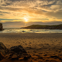 Buy canvas prints of Anglesey sunset at Cable bay by Rob Lester