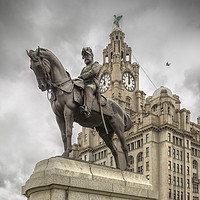 Buy canvas prints of Edward Vii Statue, Liverpool by Rob Lester