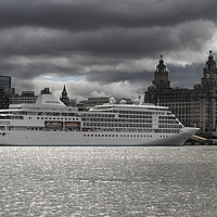 Buy canvas prints of Silver Whisper`s Liverpool visit by Rob Lester