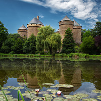 Buy canvas prints of Medieval Chateau on a Reflective Lake by Rob Lester