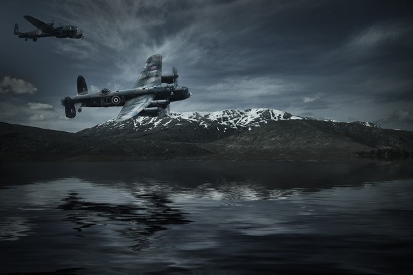 Lancasters, Hunt the Tirpitz Picture Board by Rob Lester