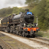 Buy canvas prints of Class B1 steam loco 1264 Moorlander / Flying Yorks by Rob Lester