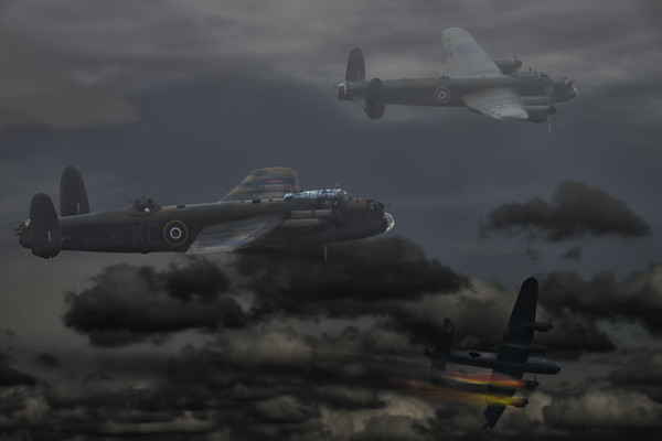 Avro Lancasters_ The Heros Fall Picture Board by Rob Lester