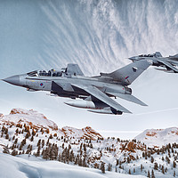Buy canvas prints of Tornado GR4 snow pair by Rob Lester