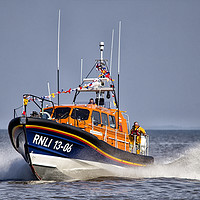 Buy canvas prints of Hoylake Lifeboat _ On its Way by Rob Lester