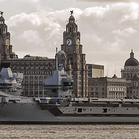 Buy canvas prints of Liverpool welcomes the Prince of Wales carrier by Rob Lester