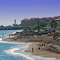 Buy canvas prints of Penoncillo Beach Torrox Costa Nerja Spain by Andy Evans Photos