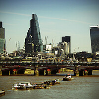 Buy canvas prints of London Cityscape Blackfriars Bridge England by Andy Evans Photos