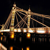 Buy canvas prints of Albert Bridge River Thames London by Andy Evans Photos