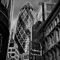 Buy canvas prints of The Gherkin 30 St Mary Axe London England by Andy Evans Photos