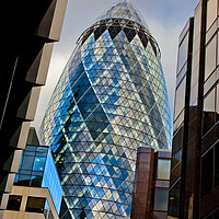 Buy canvas prints of The Gherkin 30 St Mary Axe London England by Andy Evans Photos
