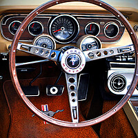 Buy canvas prints of Ford Mustang Motor Car Interior by Andy Evans Photos