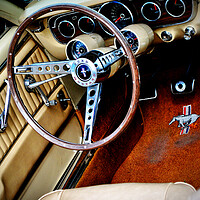 Buy canvas prints of Ford Mustang Motor Car Interior by Andy Evans Photos