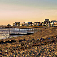 Buy canvas prints of Thorpe Bay Beach Essex England by Andy Evans Photos